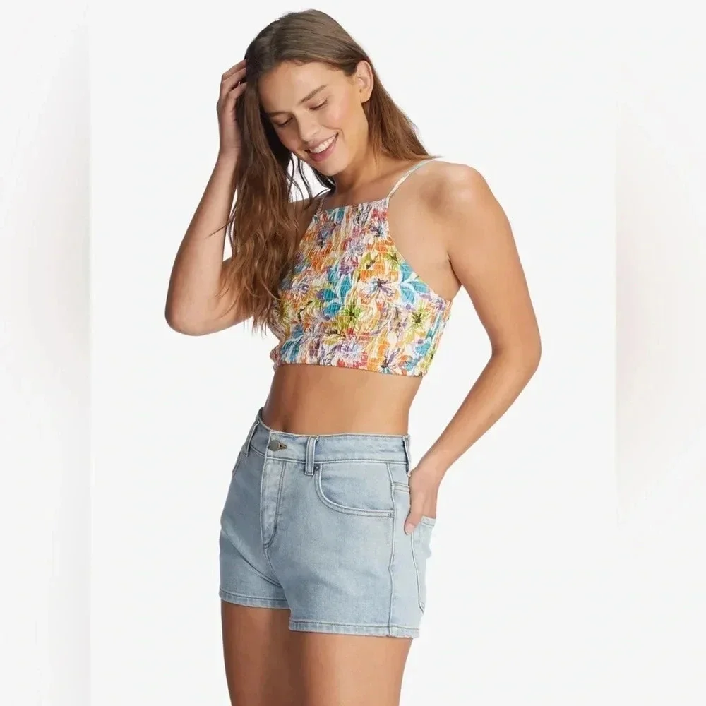 Roxy Live Free Strappy Tank SNOW WHITE PUALANI COMBO M L - Picture 9 of 11